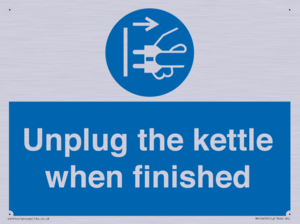Unplug the kettle when finished